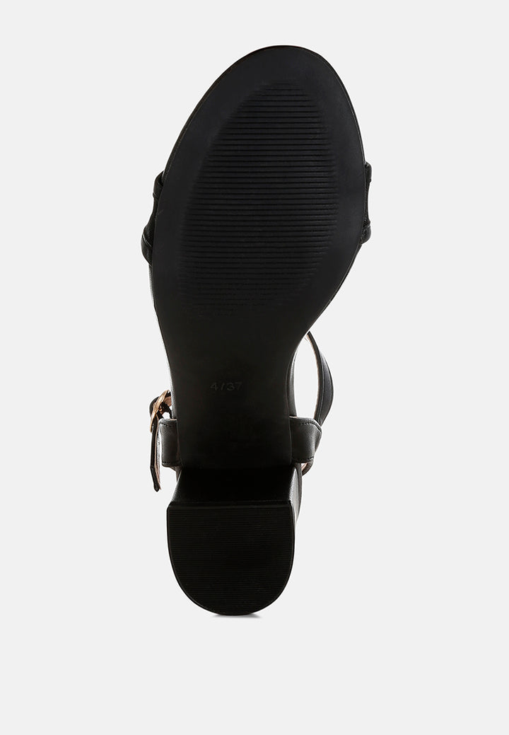 orpina mesh pin buckle block heels#color_black