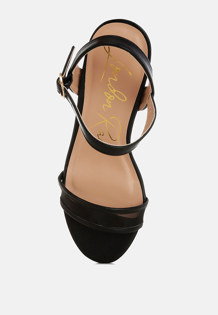 orpina mesh pin buckle block heels#color_black