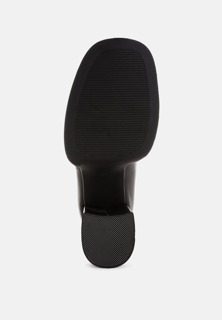 oryana chunky platform heel loafers#color_black