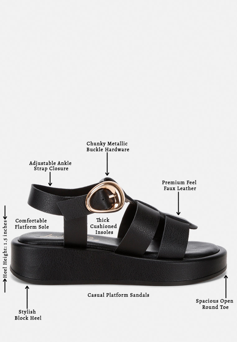 osiha gladiator sandals#color_black-faux-leather