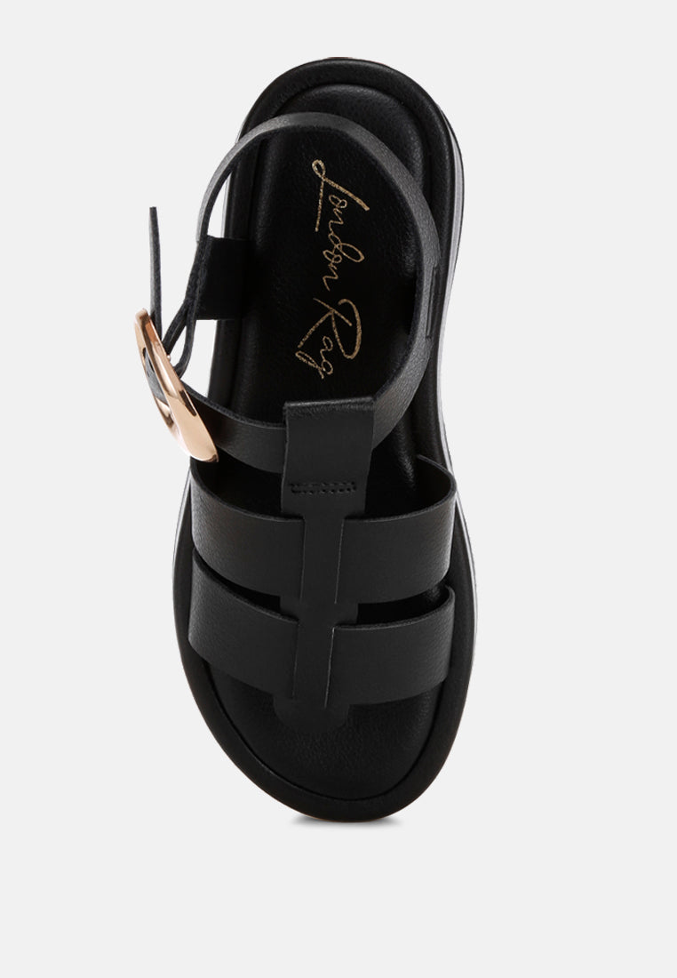 osiha gladiator sandals#color_black-faux-leather