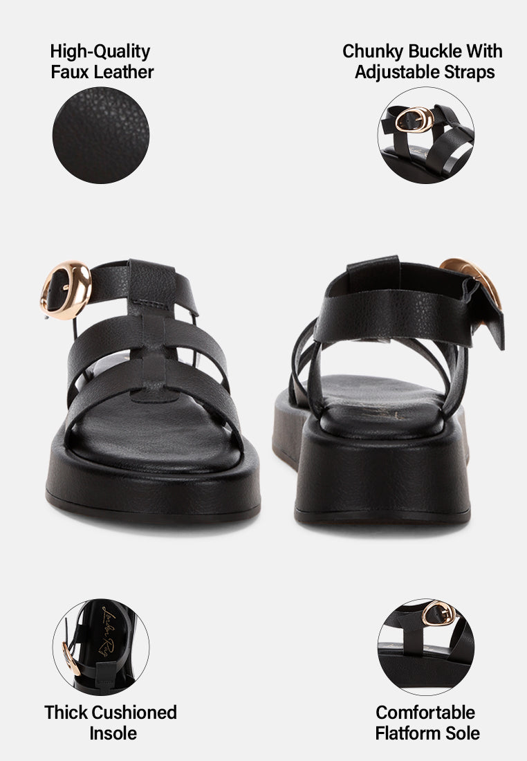 osiha gladiator sandals#color_black-faux-leather