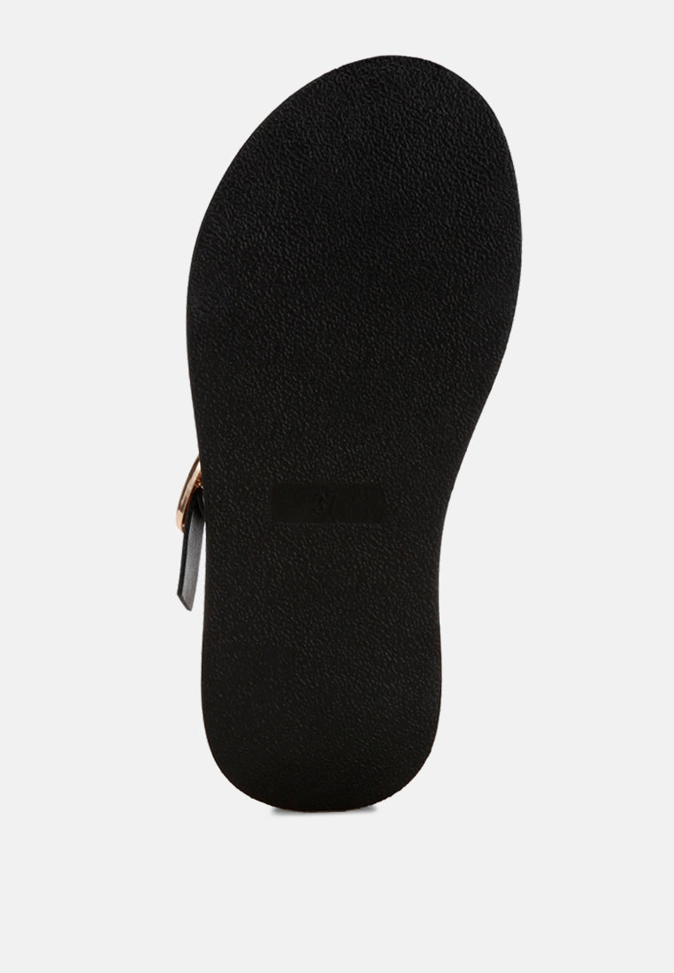 osiha gladiator sandals#color_black-faux-leather