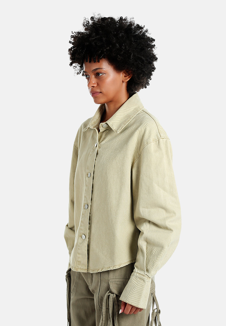 oversized button up denim shacket#color_sand