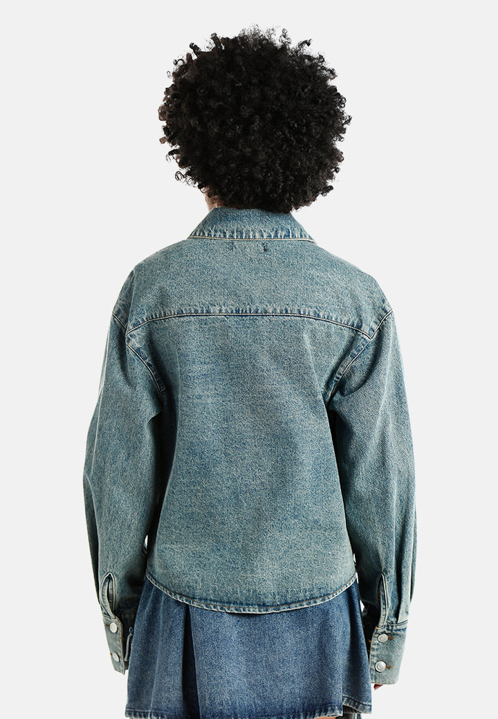 oversized button up denim shacket#color_vintage