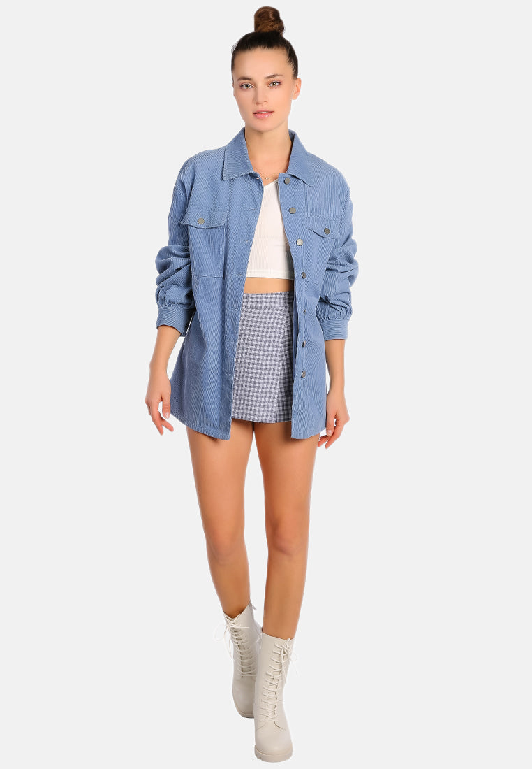 oversized casual corduroy shirt#color_blue