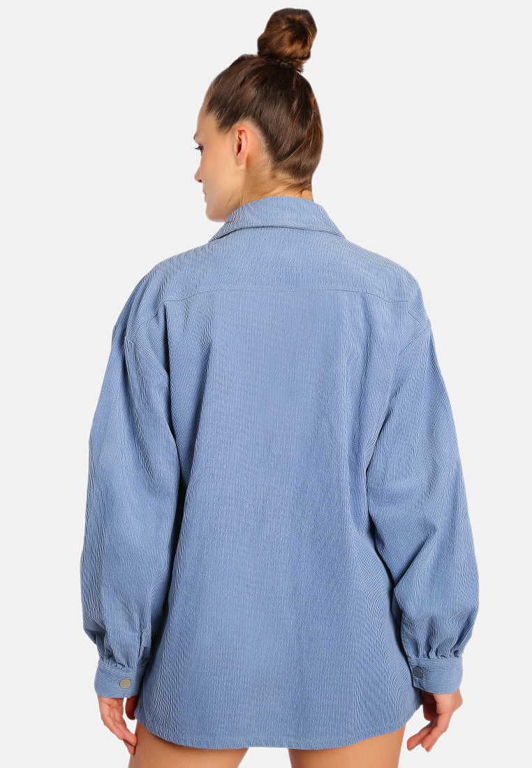 oversized casual corduroy shirt#color_blue