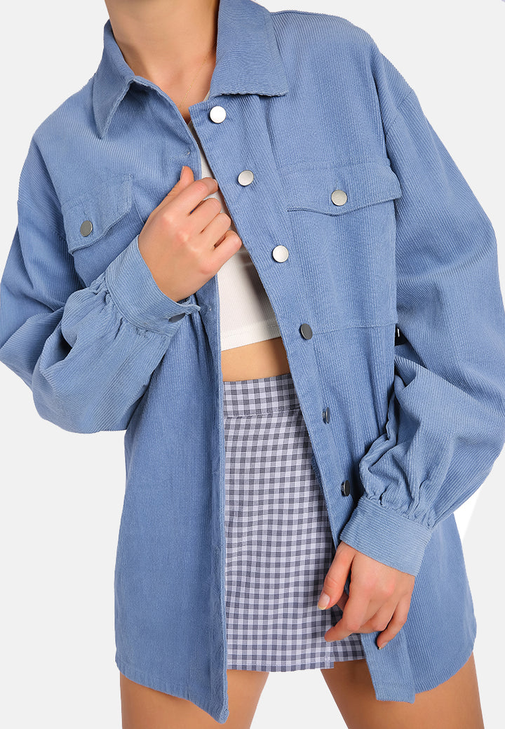 oversized casual corduroy shirt#color_blue