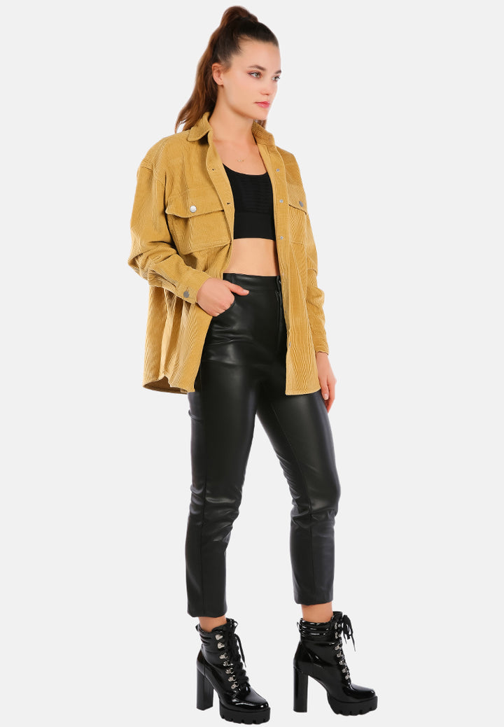 oversized casual corduroy shirt#color_stone