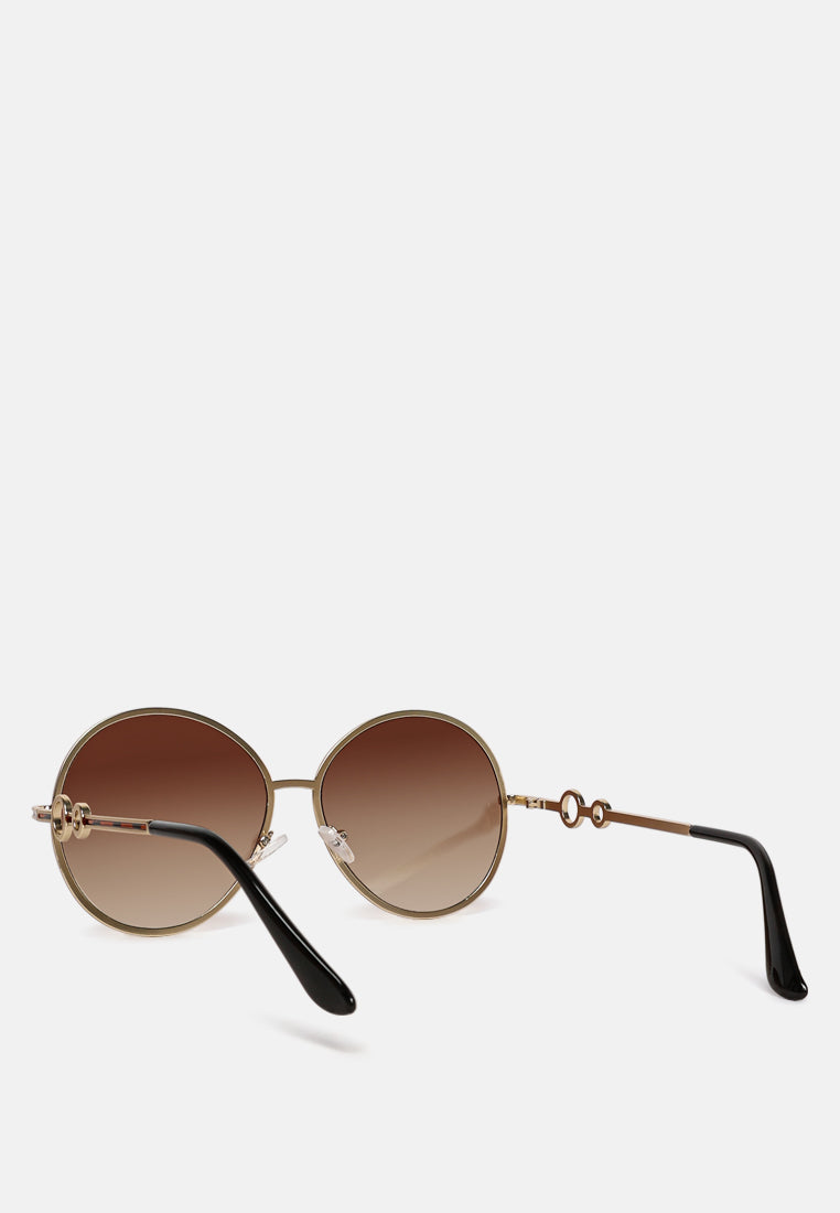 oversized full rim oval sunglasses#color_brown