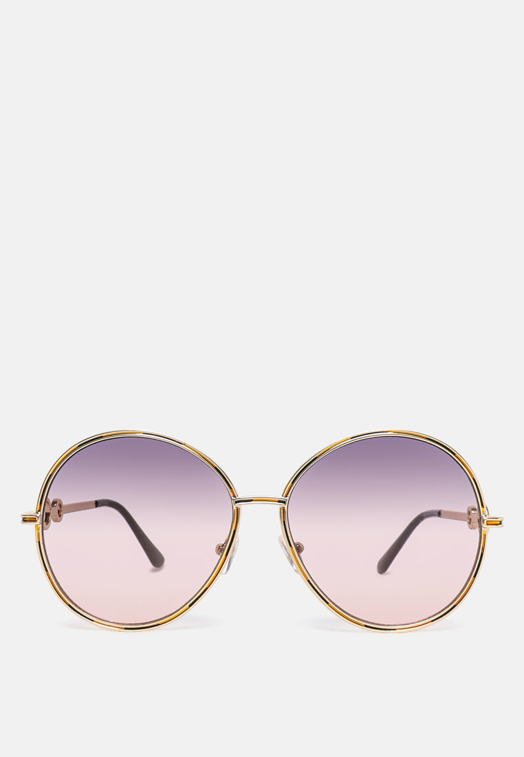 oversized full rim oval sunglasses#color_purple