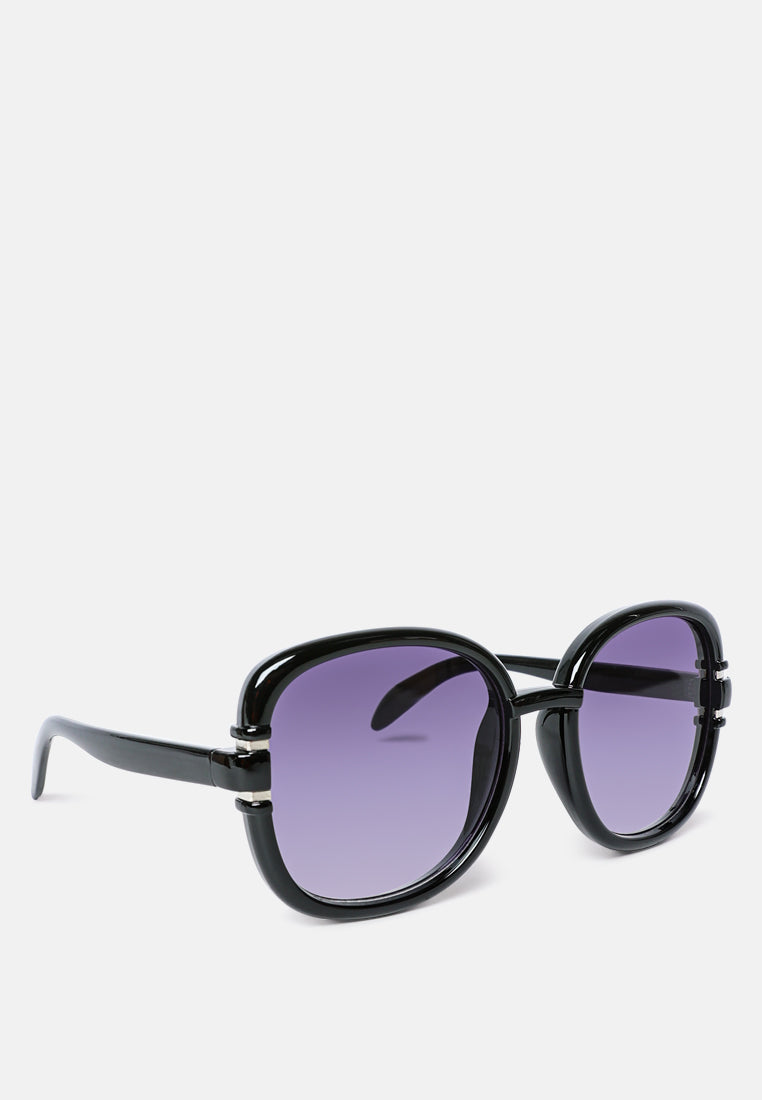 non-classic oversized oval sunglasses#color_black