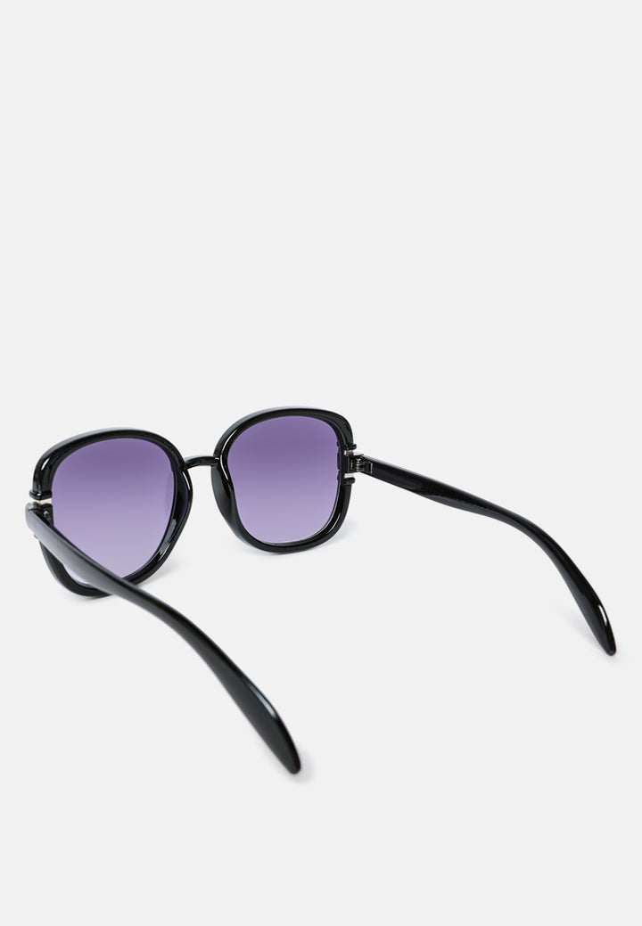 non-classic oversized oval sunglasses#color_black