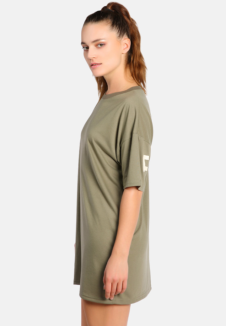 over sized varsity graphic tee top by ruw#color_dark-green