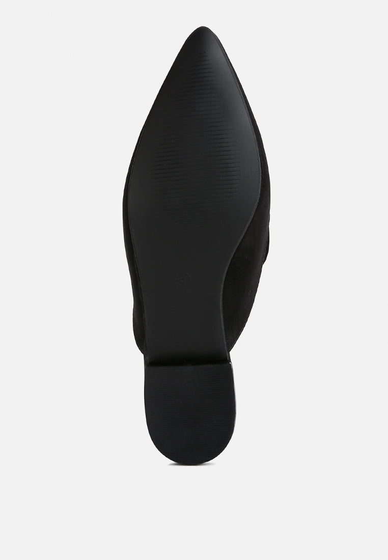 perrine diamante brooch slip on mules by ruw#color_black