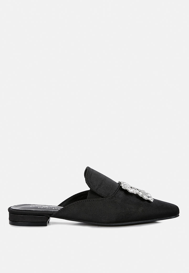 perrine diamante brooch slip on mules by ruw#color_black