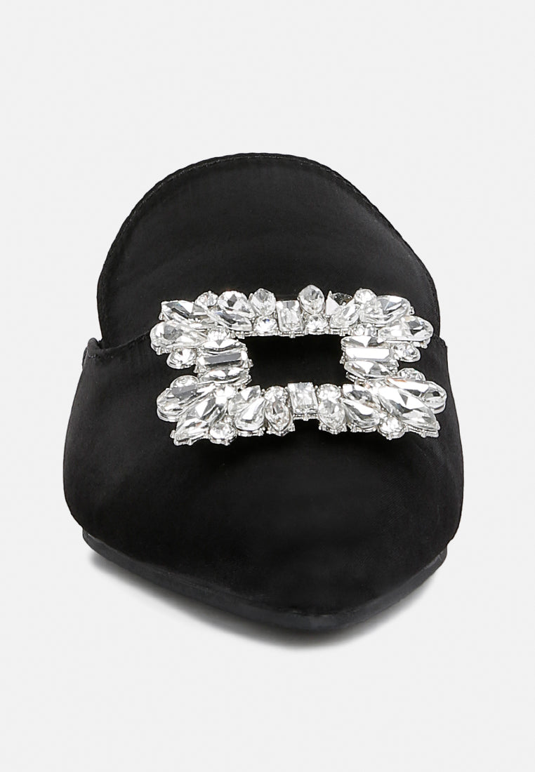 perrine diamante brooch slip on mules by ruw#color_black