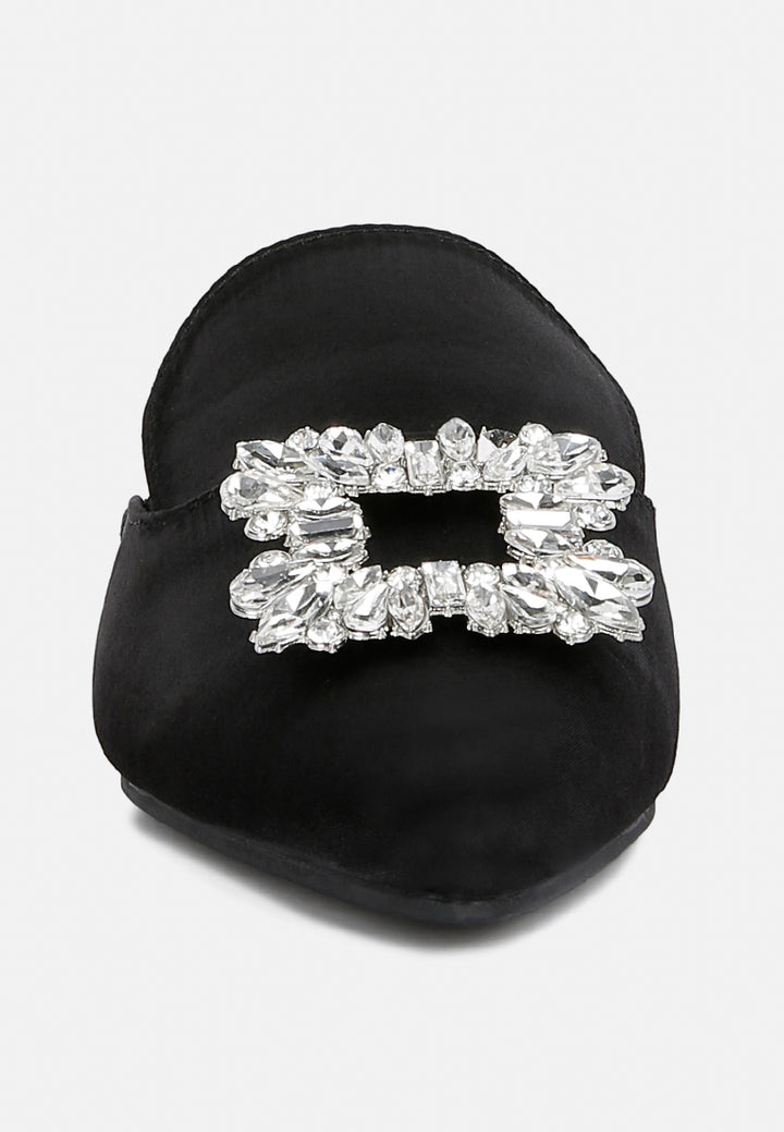 perrine diamante brooch slip on mules by ruw#color_black