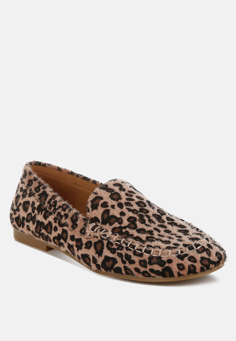 paboa leopard print flat loafers#color_leopard