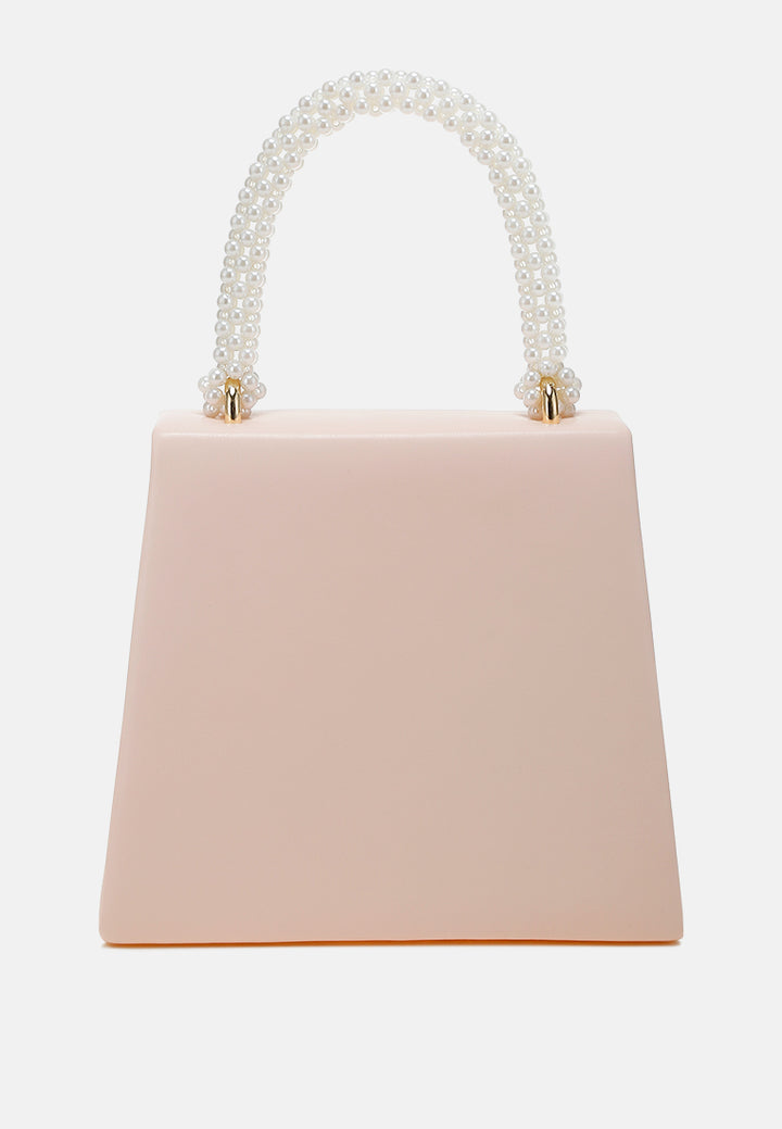 pearl top-handle diamante brooch bag by ruw#color_pink