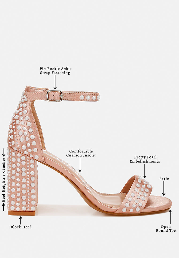 pearls embellished satin sandals by ruw#color_rose-gold