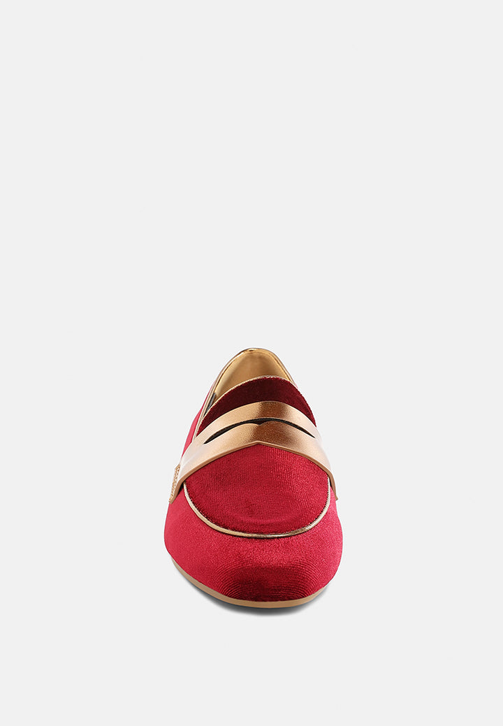 penny strap velvet loafers by ruw#color_burgundy