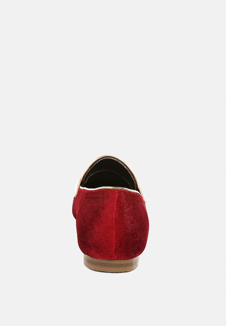 penny strap velvet loafers by ruw#color_burgundy