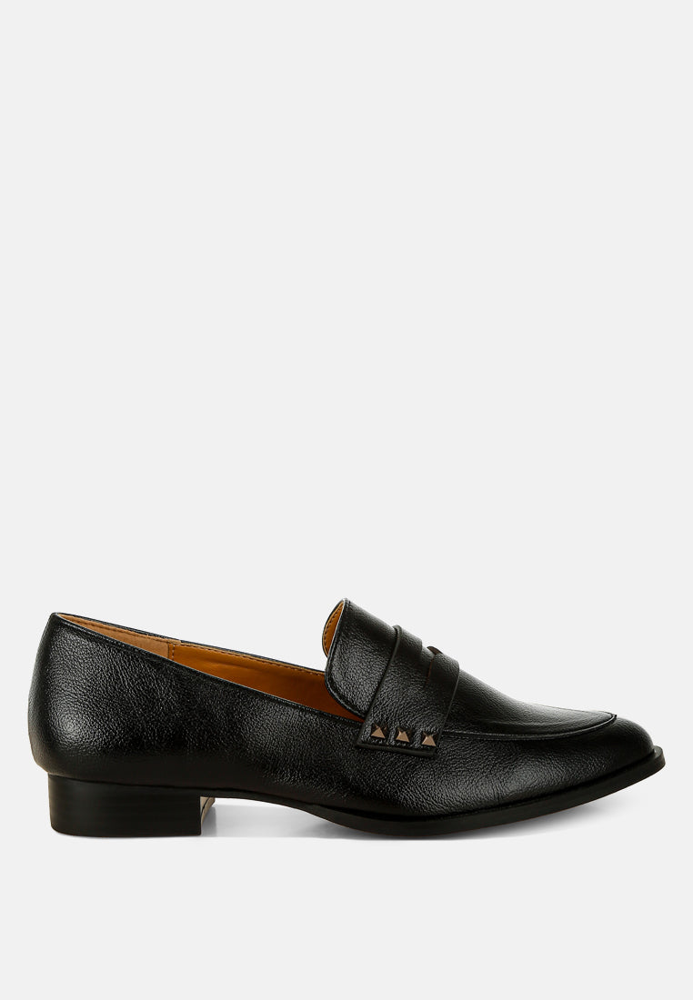 penny strap metallic loafers by ruw
#color_black