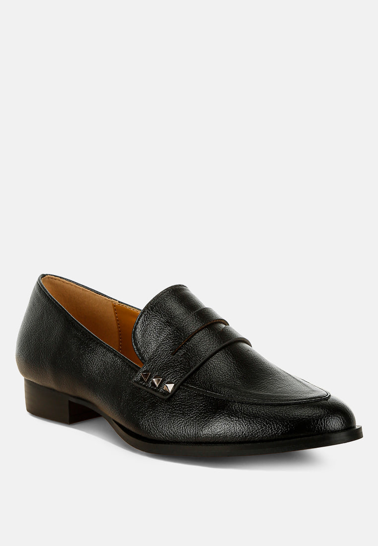 penny strap metallic loafers by ruw
#color_black