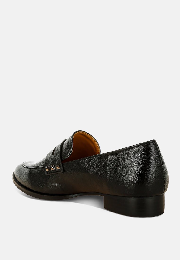 penny strap metallic loafers by ruw
#color_black