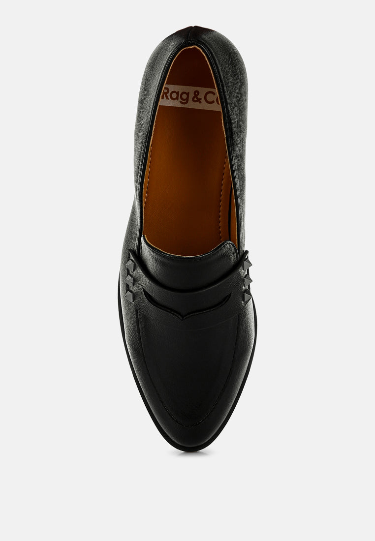 penny strap metallic loafers by ruw
#color_black