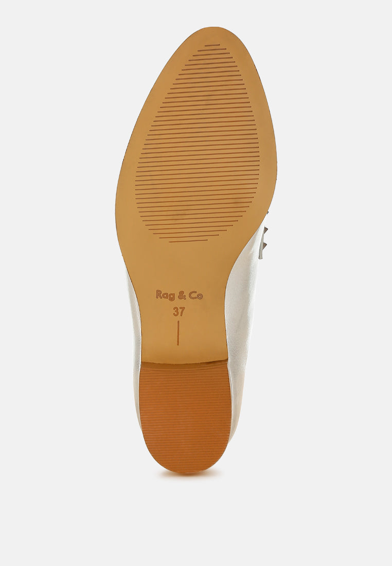 potania penny strap metallic loafers
#color_silver