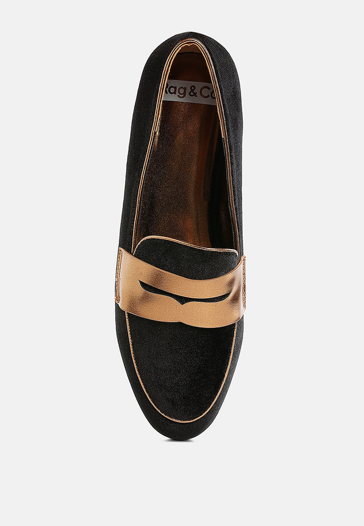 penny strap velvet loafers by ruw#color_black