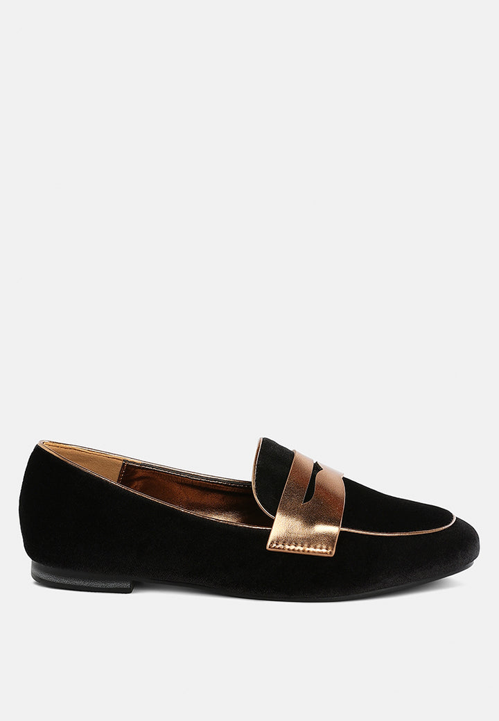 penny strap velvet loafers by ruw#color_black