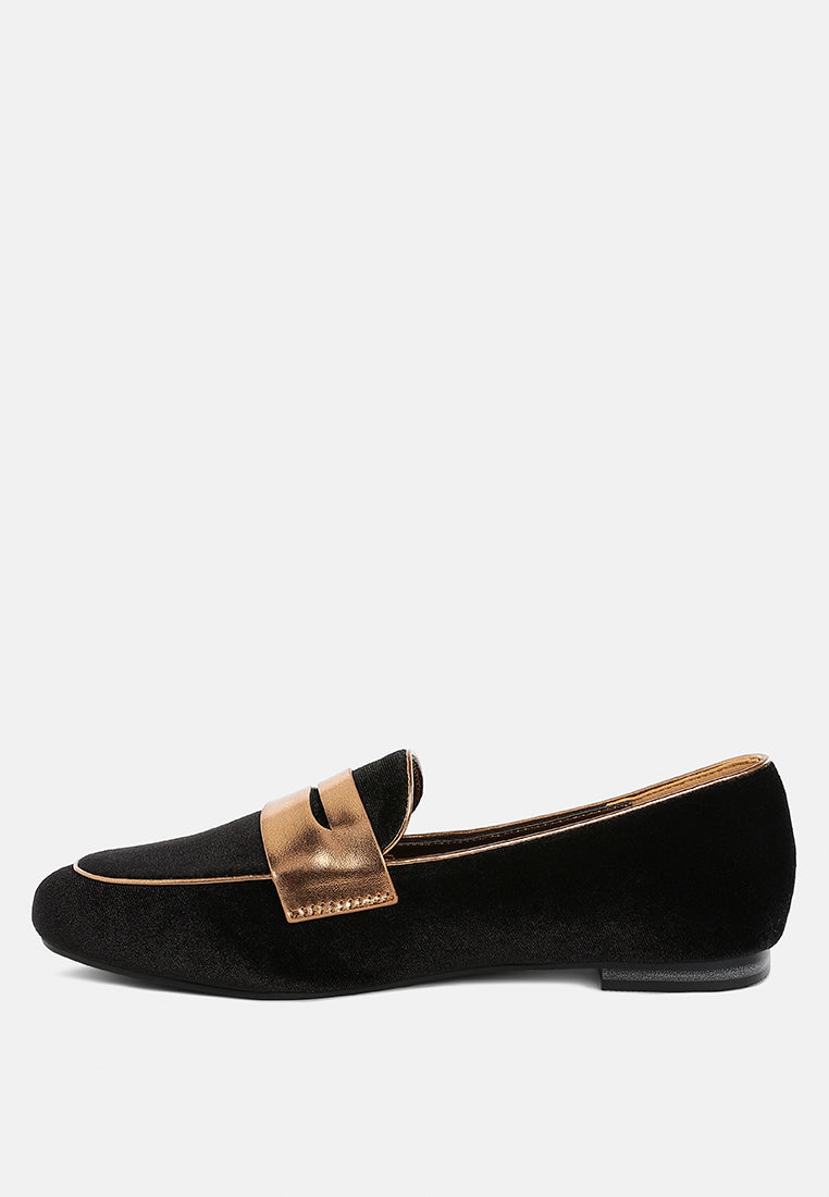 penny strap velvet loafers by ruw#color_black