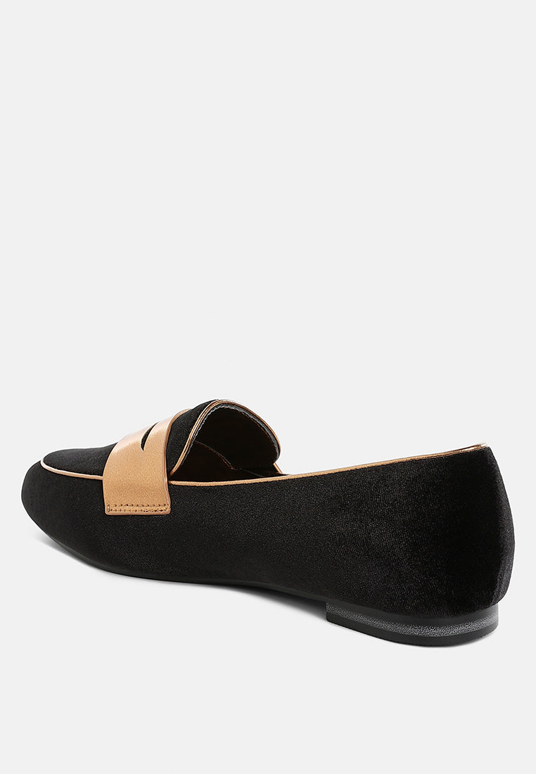 penny strap velvet loafers by ruw#color_black