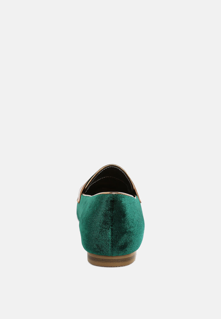 penny strap velvet loafers by ruw#color_green