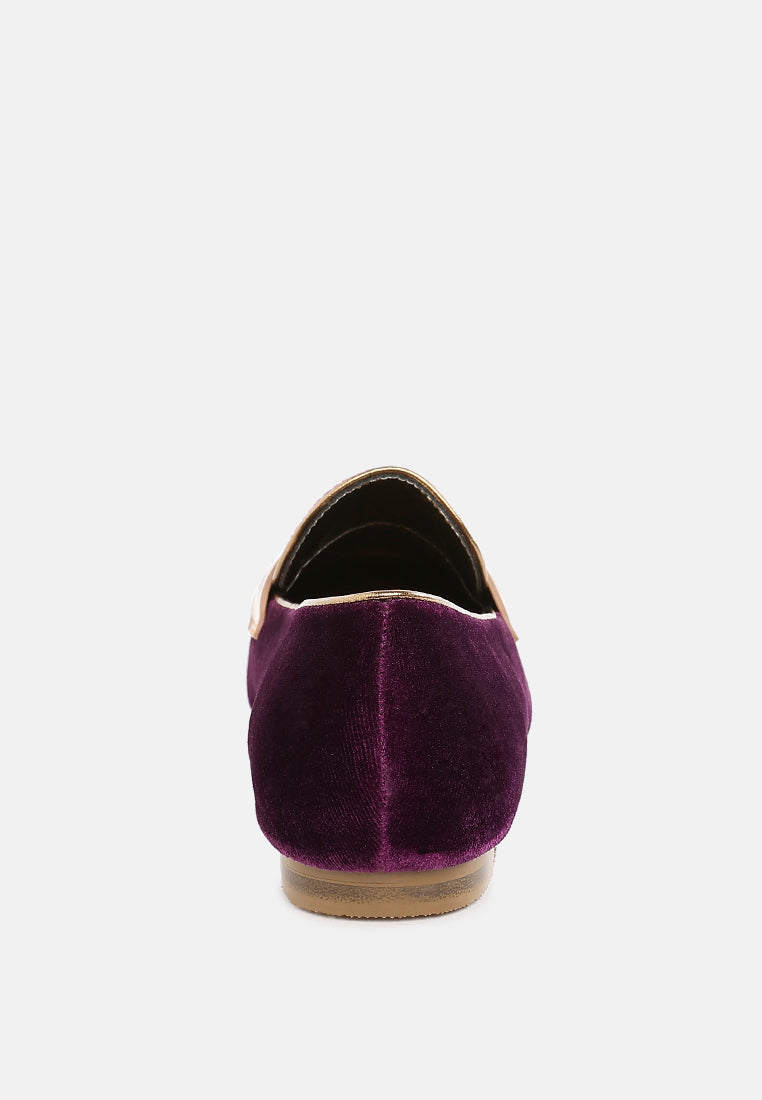 penny strap velvet loafers by ruw#color_purple