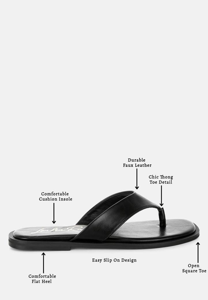 perrys toe-post thong sandals#color_black-smooth