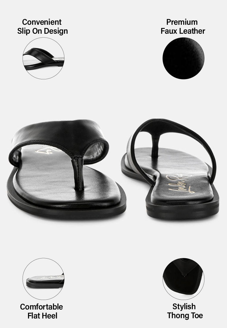 perrys toe-post thong sandals#color_black-smooth