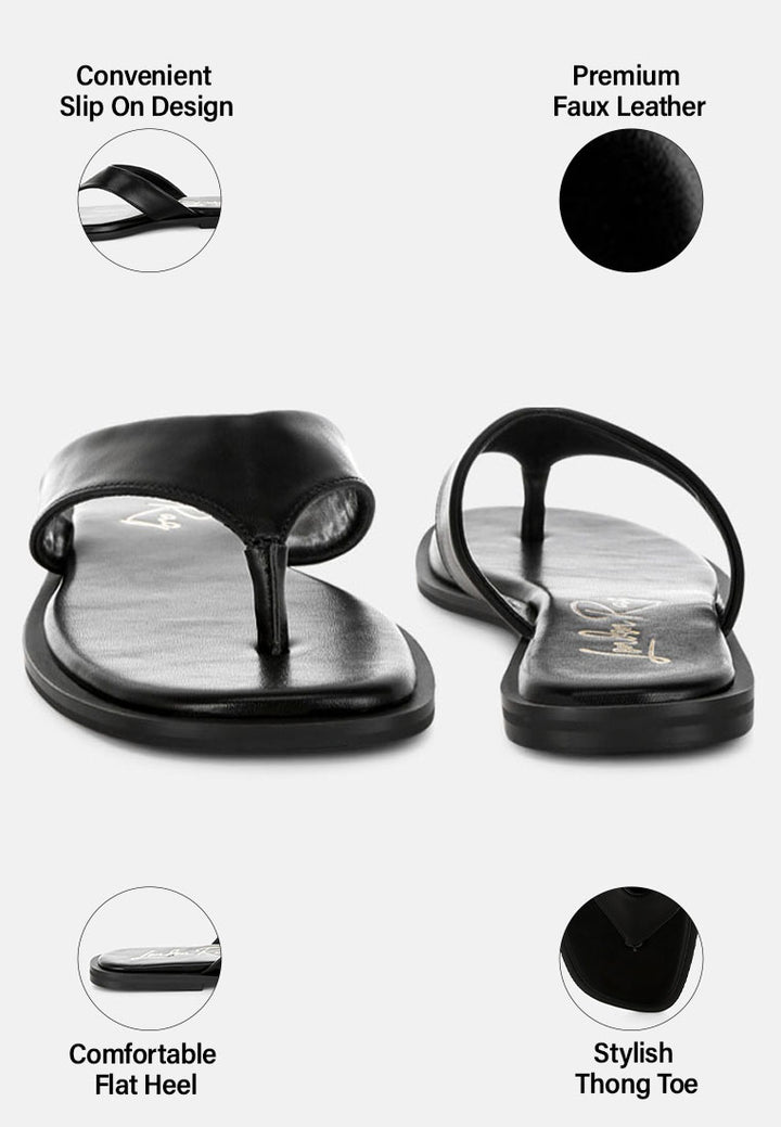perrys toe-post thong sandals#color_black-smooth