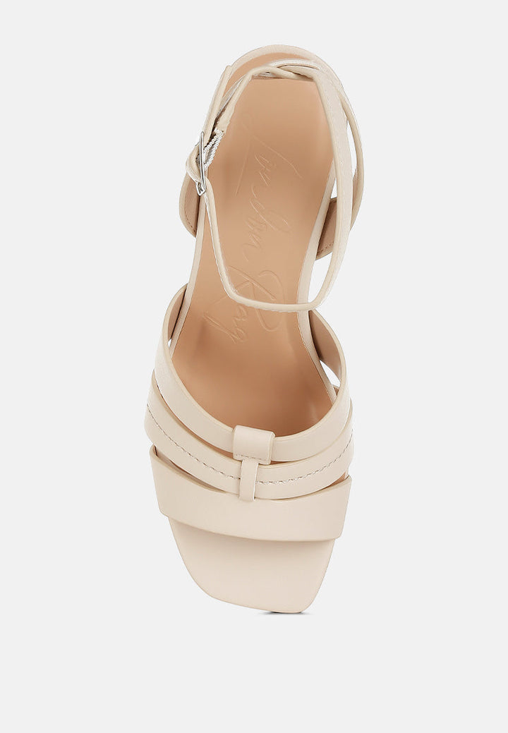 pin buckle ankle strap sandals by ruw#color_beige