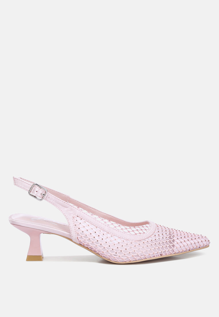 rhinestone slingback mules by ruw#color_pink