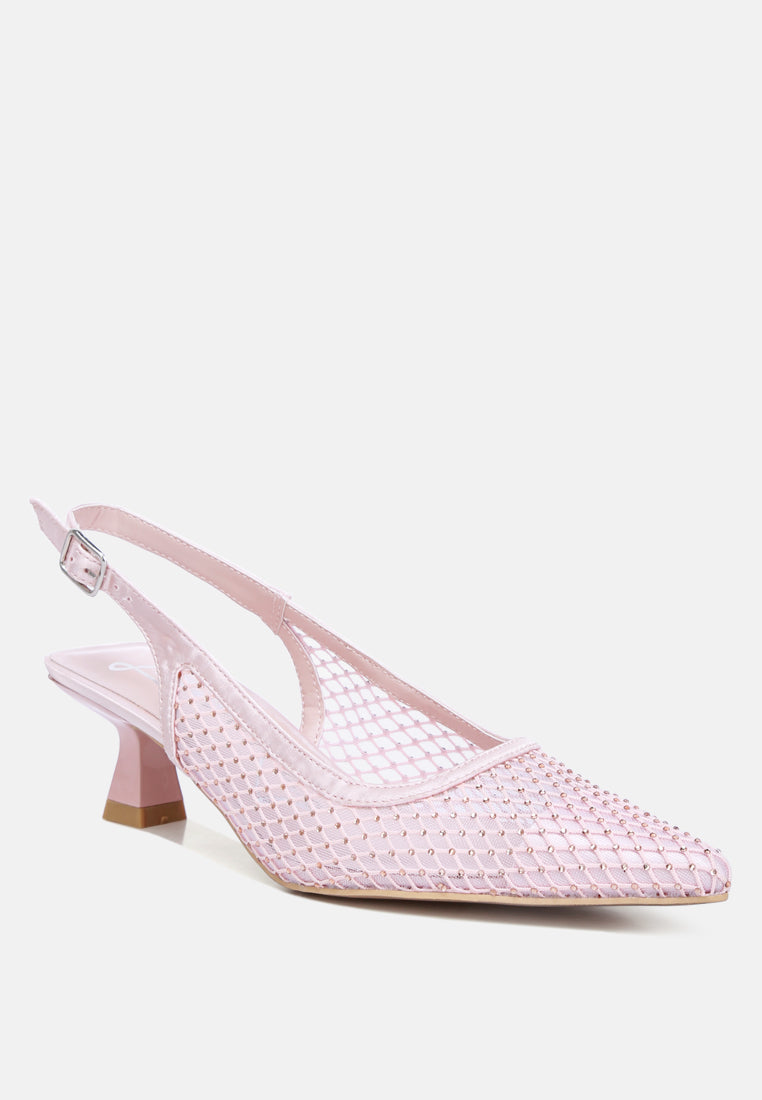 rhinestone slingback mules by ruw#color_pink