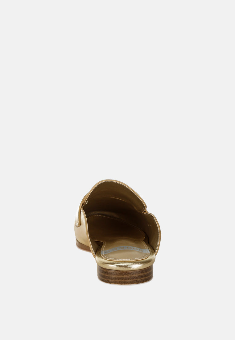 rhinestones slip on mules by ruw#color_gold