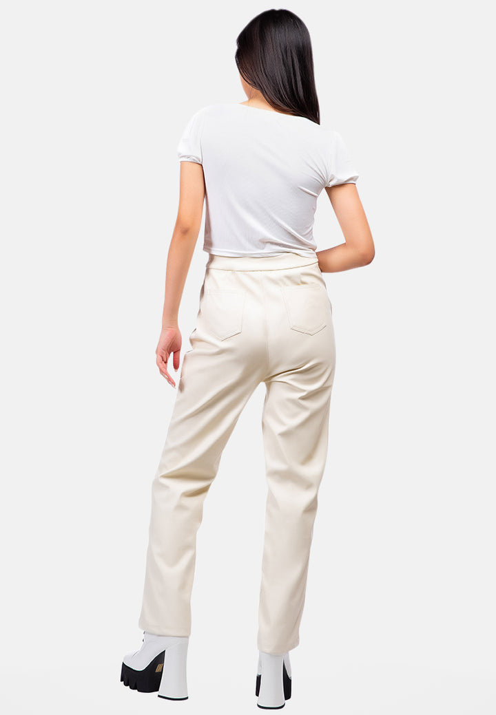 pleated v neck top#color_white