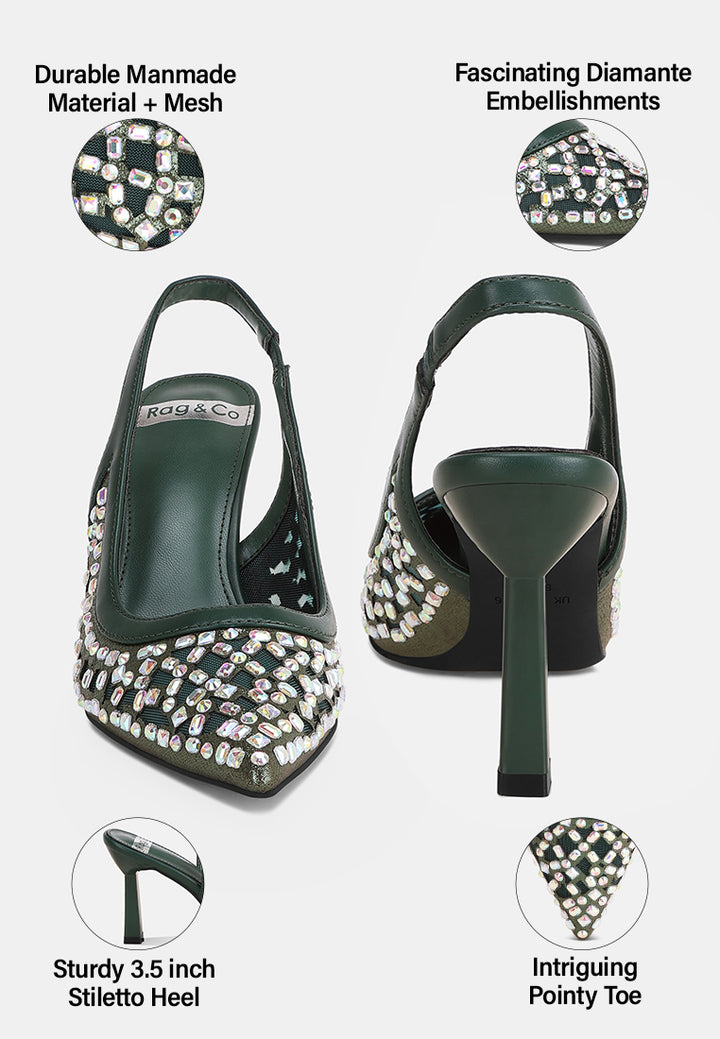 orvana diamante embellished slingback sandals#color_green-smooth