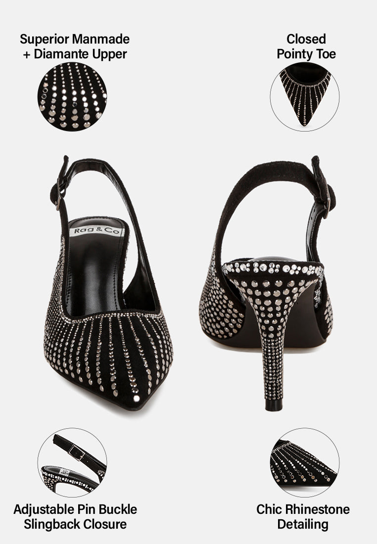 odessa slingback rhinestone embellished heels#color_black-suede