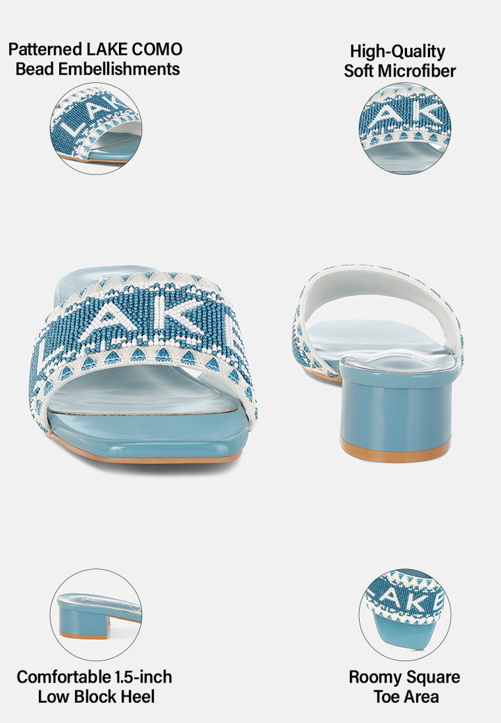 bead-studded slip-on heels by ruw#color_blue