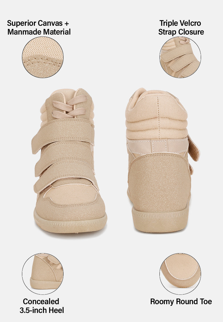 hidden wedge high-top sneakers by ruw#color_taupe